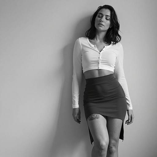 Elegant Black and White Portrait of a Woman