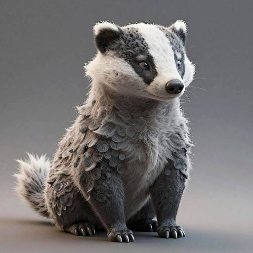 Determined Female Anthropomorphic Badger