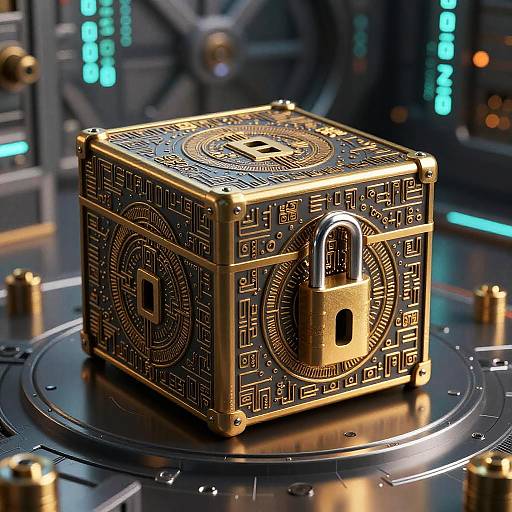 Intricate Crypto Mystery Box in Vault