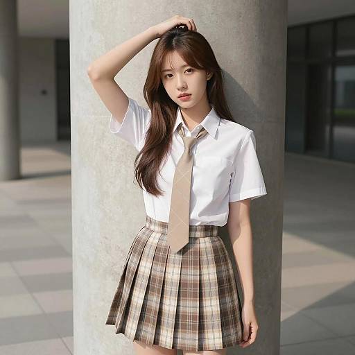 Asian Woman in Casual Chic Attire