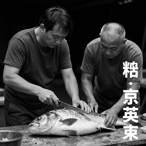 Intense Preparation of a Fresh Fish