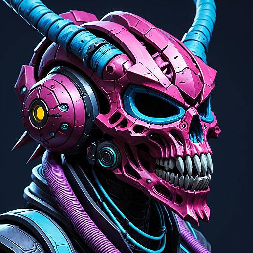 Futuristic Demonic Skull Helmet Design