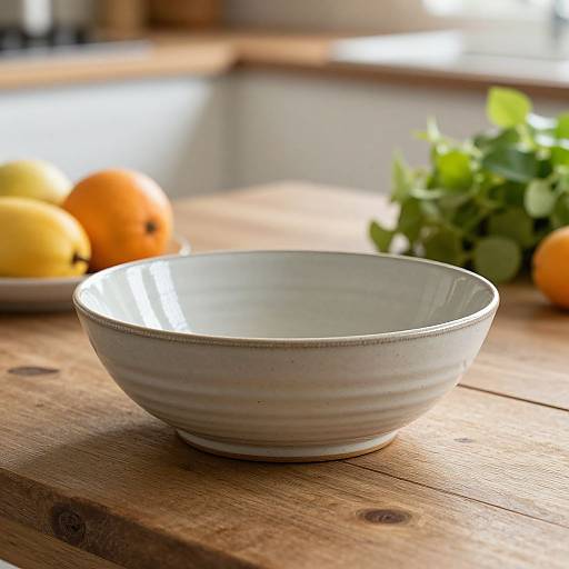 Elegant Ceramic Bowl with Fresh Fruits