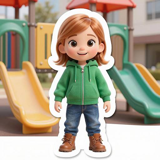 Whimsical Hyperrealistic Toddler Sticker
