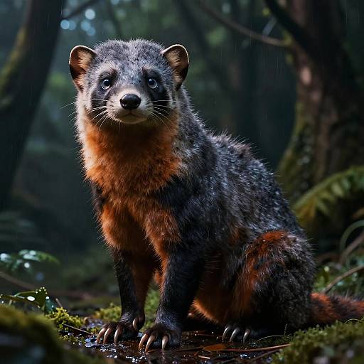 Starry Night Rainforest Protogen Portrait