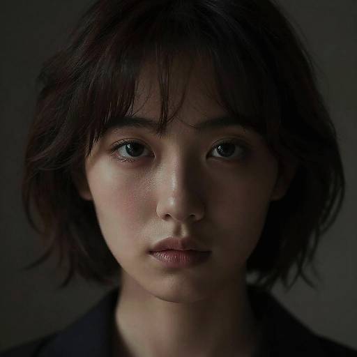 Moody Portrait of Young Woman