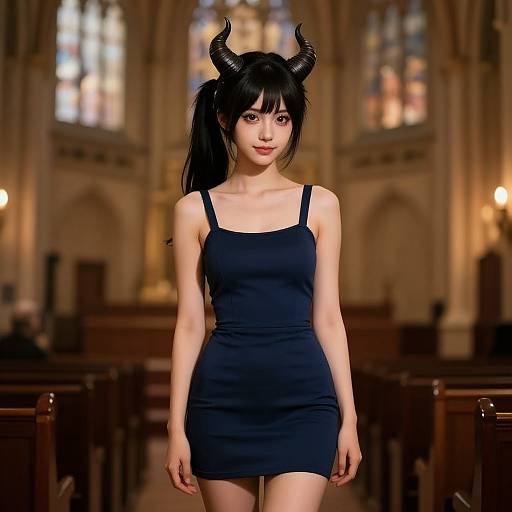 Photorealistic Petite Succubus Portrait