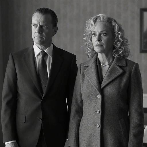 Classic Black and White Portrait of Couple