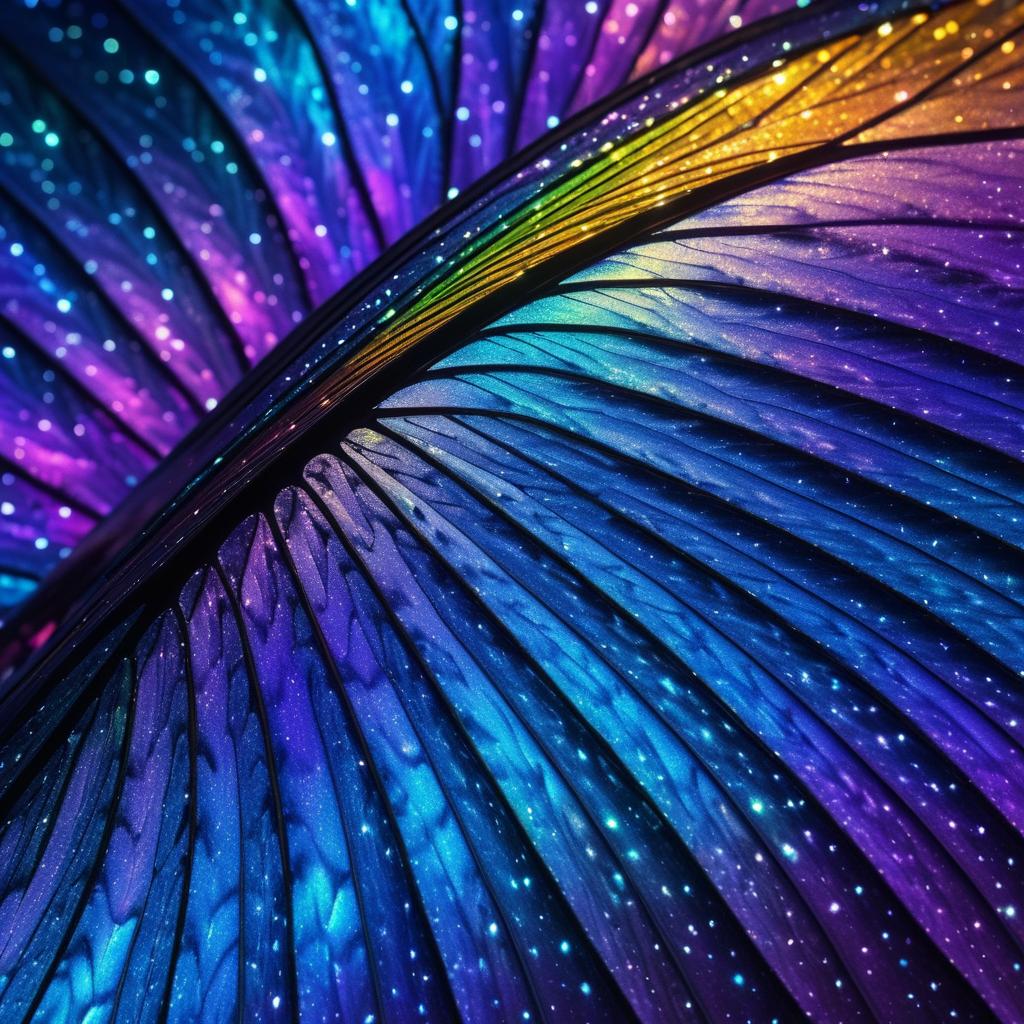 Psychedelic Butterfly Wing Close-Up