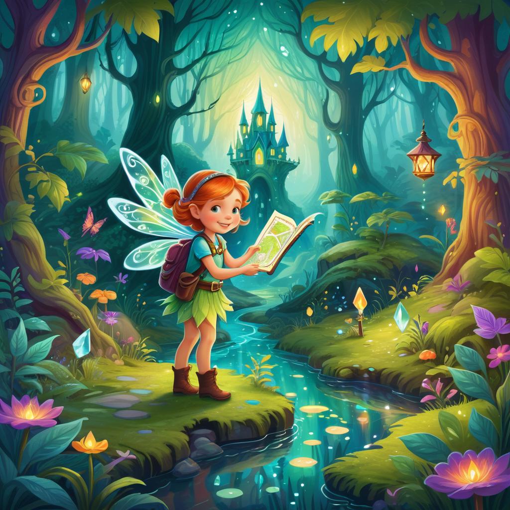 Curious Fairy Explorer in Enchanted Forest