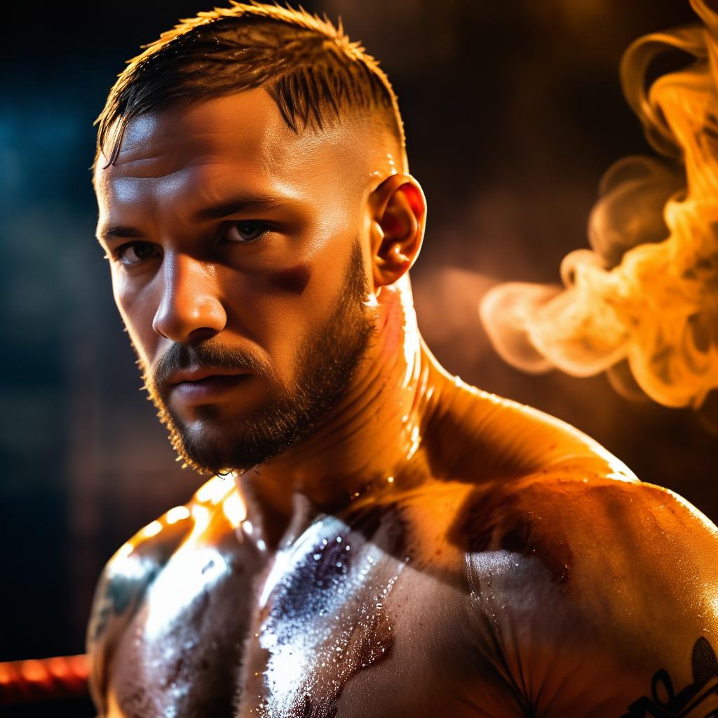 Intense Tom Hardy Muay Thai Portrait