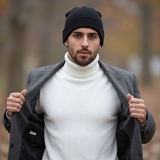 Realistic Autumn Outfit Male Portrait