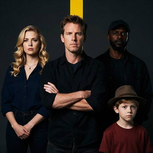 Dramatic Portrait of Four Individuals