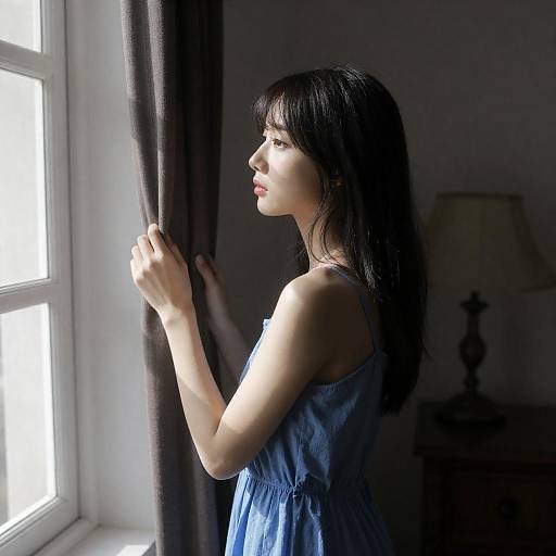 Sunlit Side Profile in Vintage Room