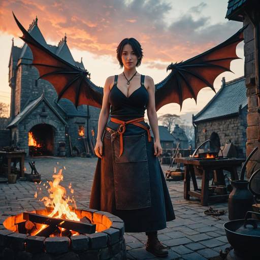 Fiery Blacksmith Moira at Her Forge