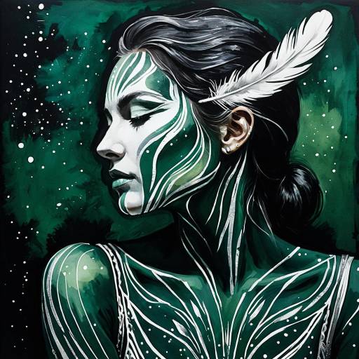 Ethereal Woman with Luminescent Body Paint