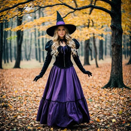 Enchanting Witch Dance in Autumn Forest
