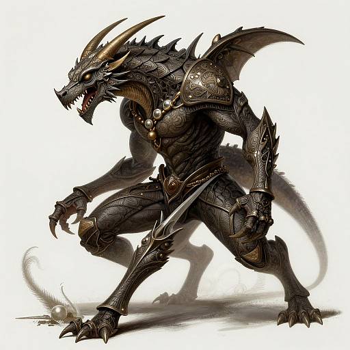 Intricate Luchador Manticore Concept Art