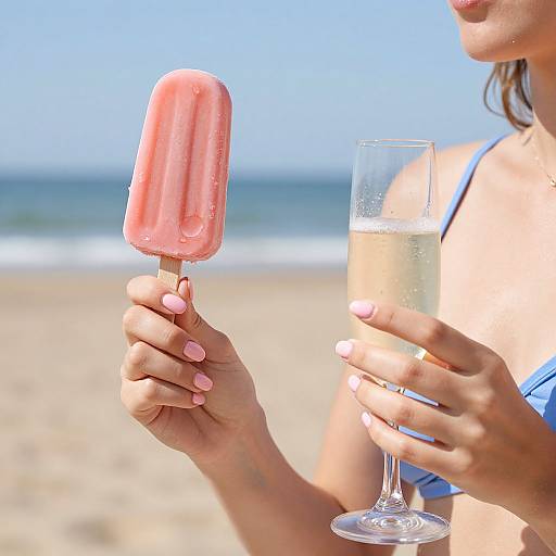 Woman Enjoying Beach Summer Vibes