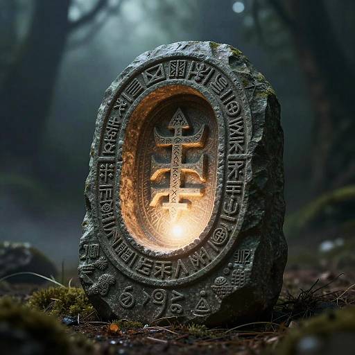 Mystical Ancient Rune-Inscribed Artifact