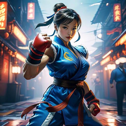 4K Chun-Li Full Body Fighting Stance