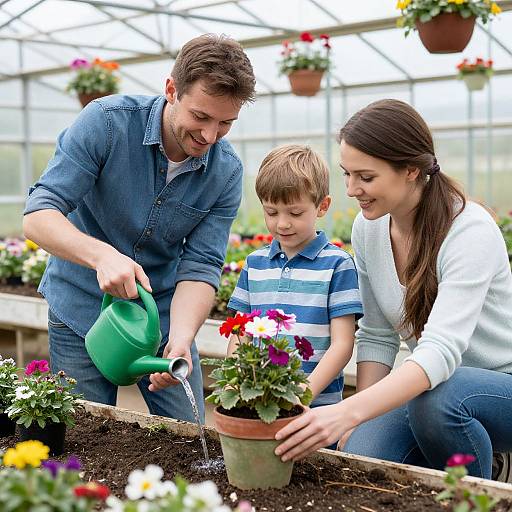 Family Gardening Day in Spring