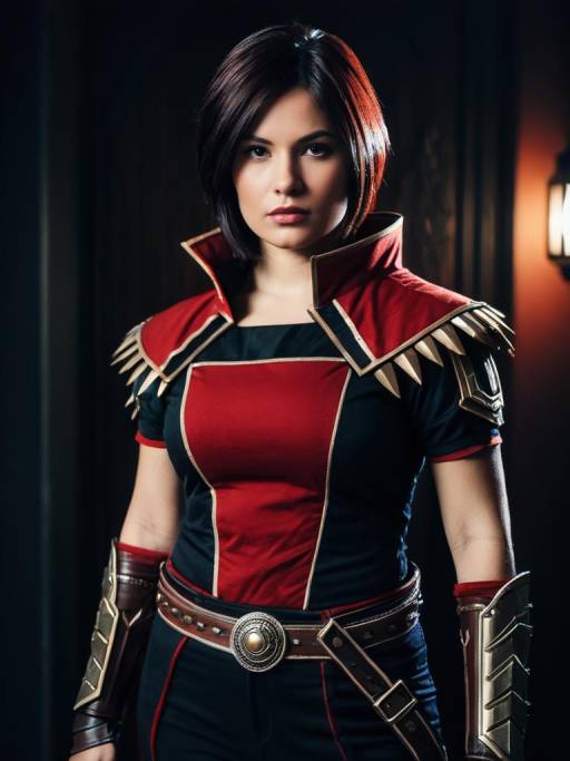 Woman in Lunamaria Hawke Cosplay Costume