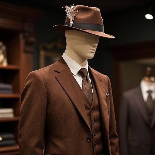 Elegant Male Mannequin in Vintage Boutique