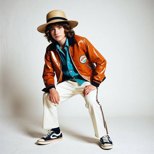 Teenage Boy in Retro 70s Fashion