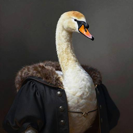 Stern Swan Professor Digital Painting