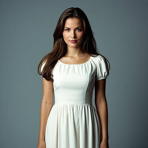 Young Woman in White Dress