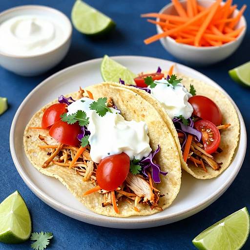 Chicken Tacos with Fresh Garnishes