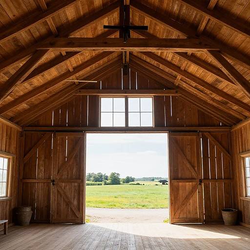 Sunlit Hyperrealistic Barn Interior