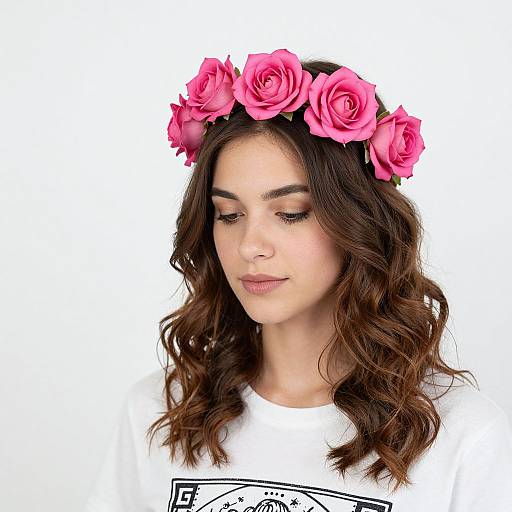 DIY Pink Rose Floral Crown Tutorial