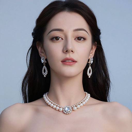 Elegant Woman with Pearl Jewelry