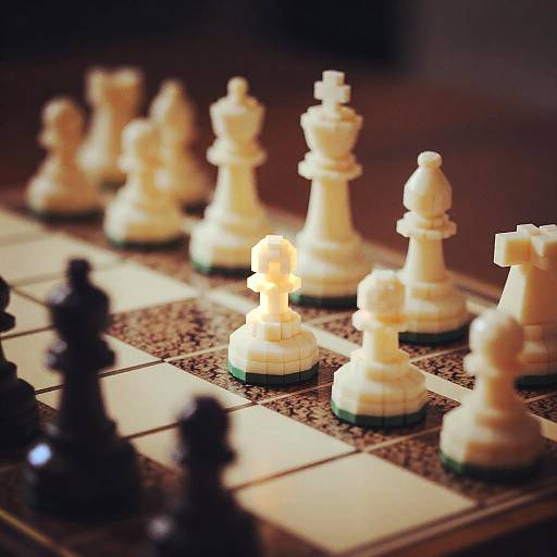 Pixel Art Chess Close-Up