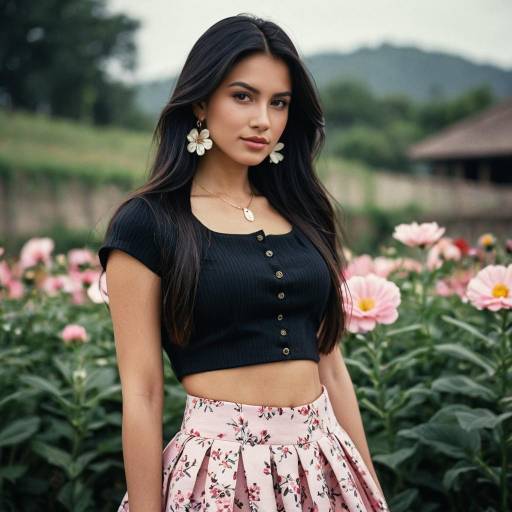 Trendy Outdoor Blouse Fashion Portrait