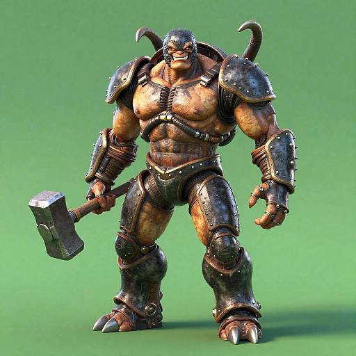 Armored Insectoid Warrior with Hammer