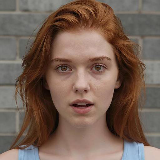 Portrait of Young Woman with Red Hair