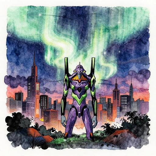 Futuristic Metropolis Tattoo Art