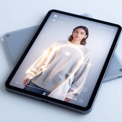 AI Clothes Eraser on Transparent Tablet