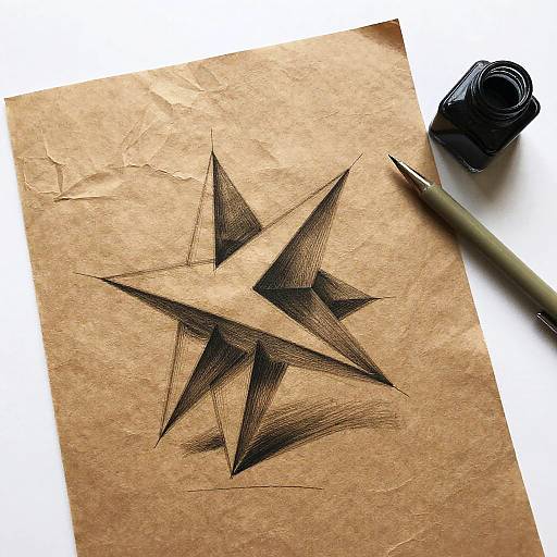 Kraft Paper Quilling with Ink