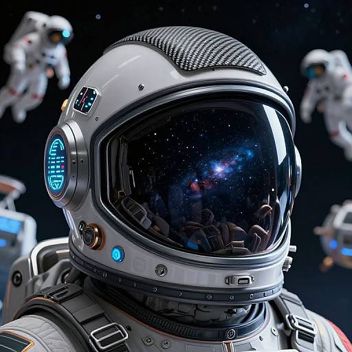 Futuristic Space Exploration Helmet