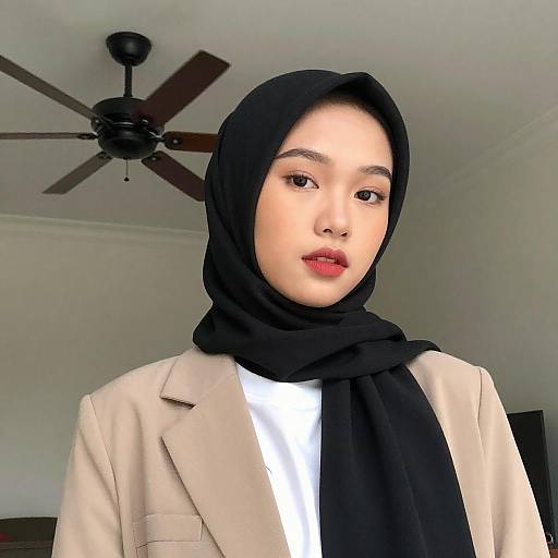 Portrait of Young Asian Woman Indoors