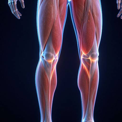 Futuristic Neon Hamstrings Anatomy