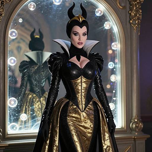 Dramatic Disney Villain in Magical Glow