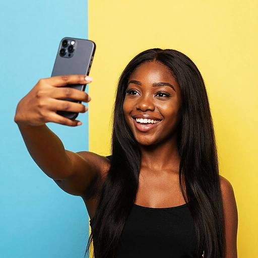 Joyful Self-Portrait Silhouette — African Girl