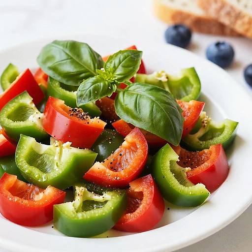 Vibrant Fresh Vegetable Salad Close-Up