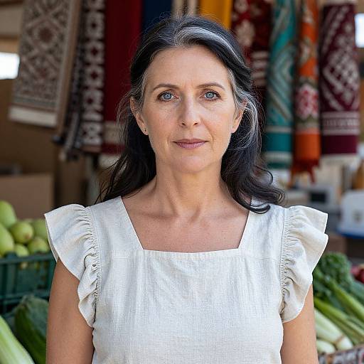 Portrait of Mature Woman at Market