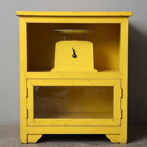 Vintage Yellow Scale in China Cabinet